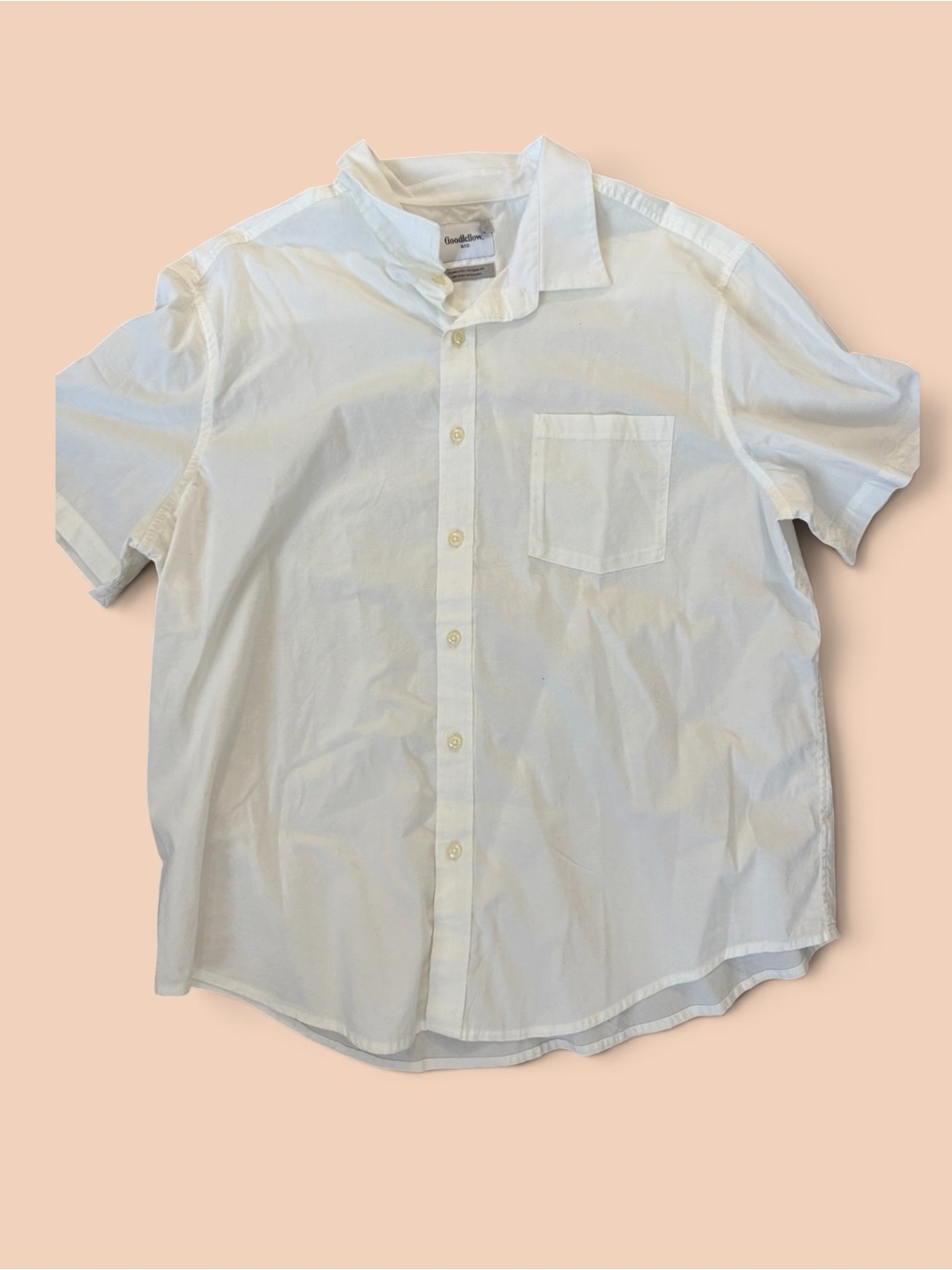 Goodfellow & Co White Short-Sleeve Button-Down Shirt